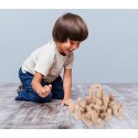 Cubetti in legno naturale per costruzioni per bambini
