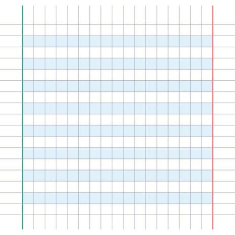 Interno Quaderno per Disgrafia - Quadretti classe prima: 1 cm - Formato Quadrato